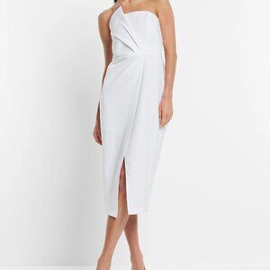 Express Bridal Statement Bow Midi Dress Sz 8 Wedding Dress NWT